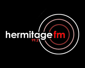 Hermitage FM logo, listen to the show on FM and online